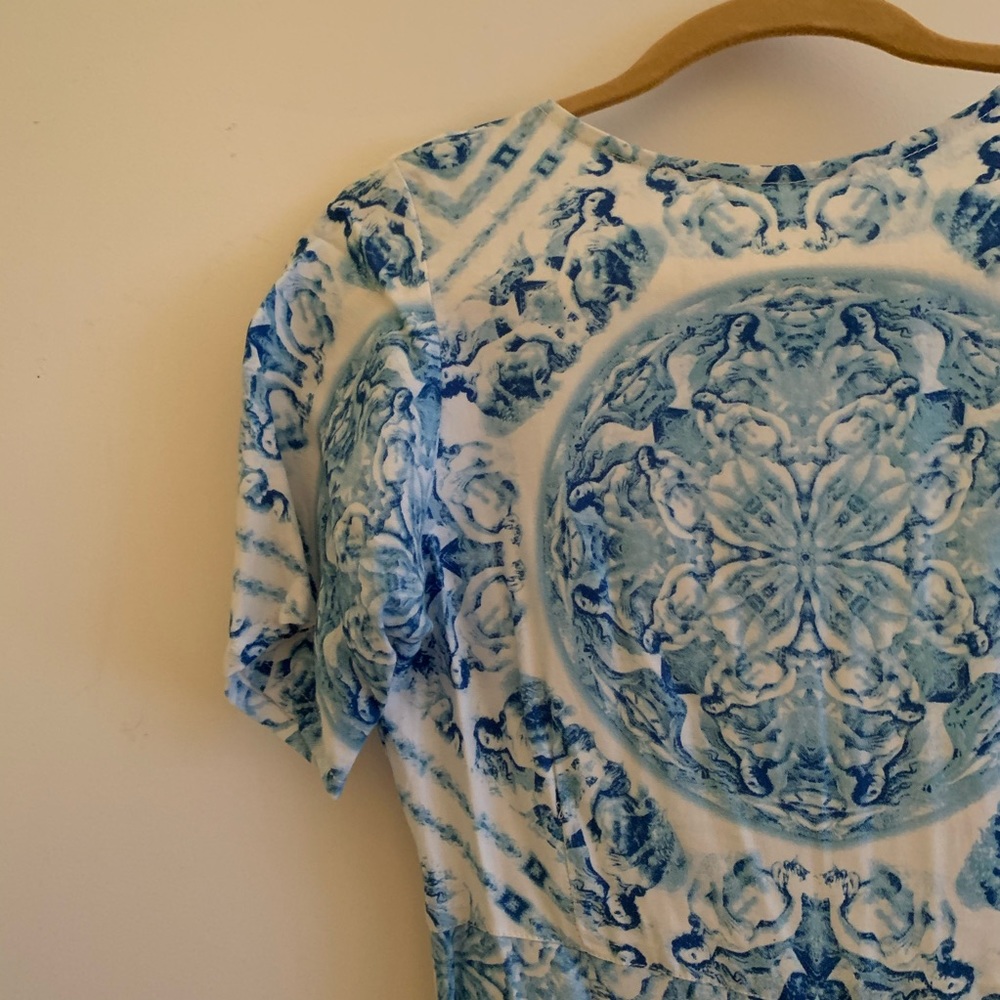 Blue and White Tee Romper